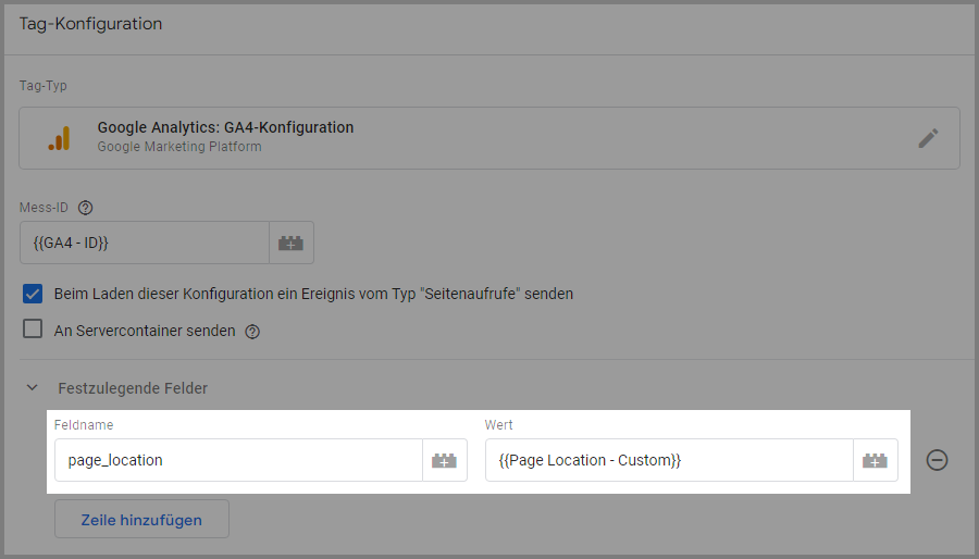 GA4 Konfiguration anpassen